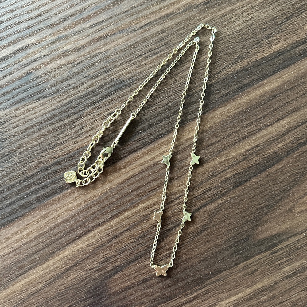 Kendra Scott gold Lilia butterfly strand necklace - Picture 2 of 2